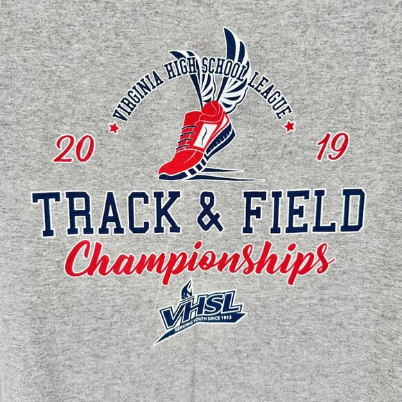 Port & Co Tank Top Mens M Gray VA High School League Track Field Champions 2019 - Picture 2 of 7